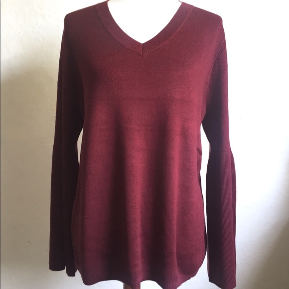 Glamorous Curve Sweaters - Burgundy Bell Sleeve Sweater 12, 18, 22, 24